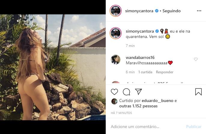 Simony posa de biquíni e arranca elogios nas redes sociais