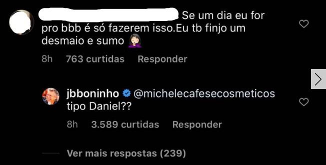 Boninho comenta suposto desmaio de Daniel