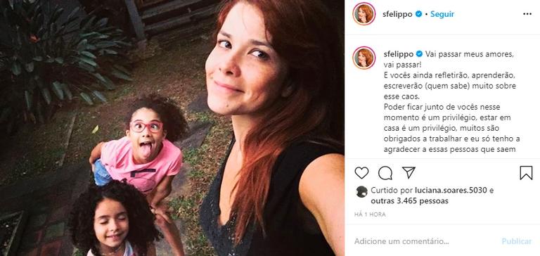 Samara Felippo faz reflexão sobre quarentena por coronavírus