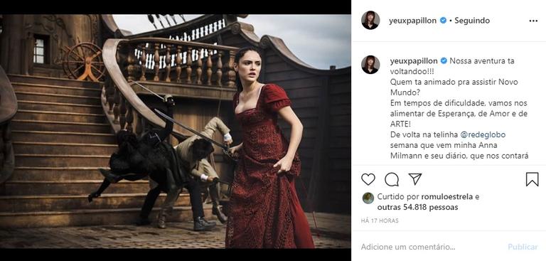 Isabelle Drummond relembra sua personagem em Novo Mundo