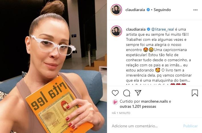 Claudia Raia se declara para Rita Lee nas redes sociais