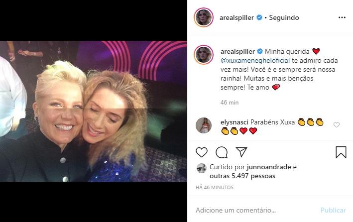 Letícia Spiller faz declaração de aniversário para Xuxa