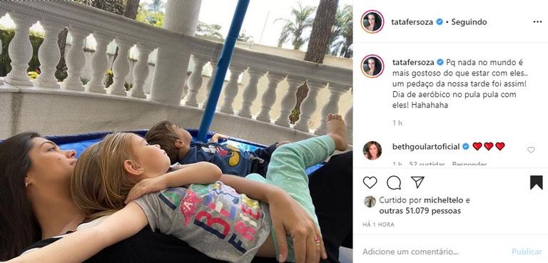 Thais Fersoza com os filhos