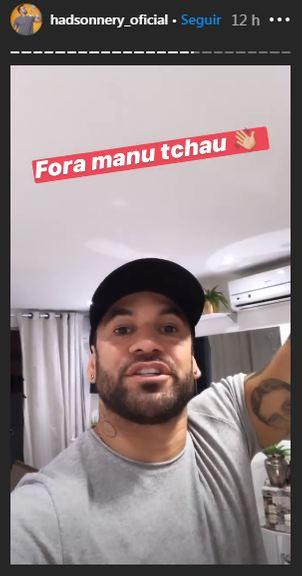 Hadson Nery pede eliminação de Manu Gavassi do BBB20