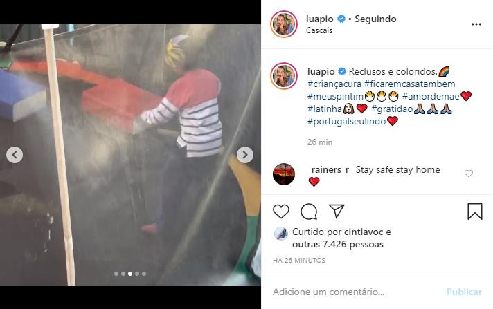 Luana Piovani curte o dia em quarentena com os filhos