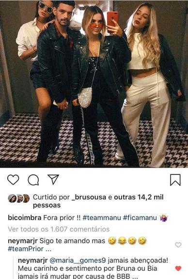 Neymar faz declaração sobre Bruna Marquezine