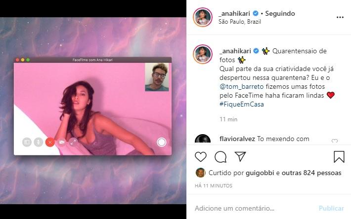 Ana Hikari diverte os seguidores ao mostrar ensaio de fotos 