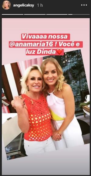 Angélica faz homenagem de aniversário para Ana Maria Braga