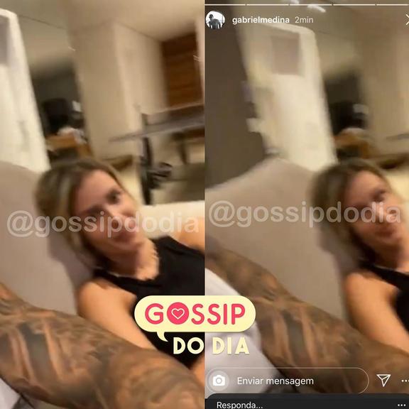 Gabriel Medina posta story com Yasmin Brunet e apaga publicação