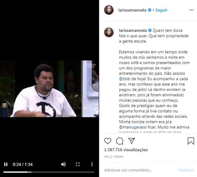 Larissa Manoela faz desabafo sobre racismo