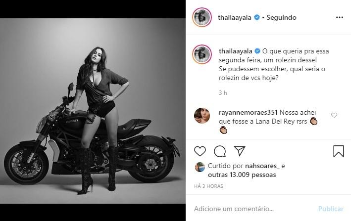 Thaila Ayala fala o que faria se não estivesse em quarentena