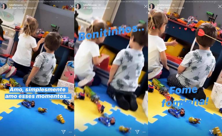 Tata Fersoza encanta ao mostrar os filhos brincando juntos