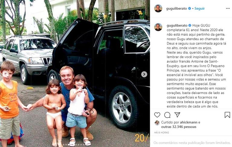 Família de Gugu faz linda homenagem e mostra fotos inéditas do apresentador