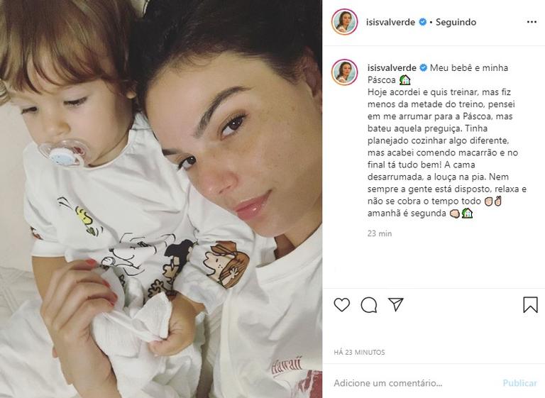 Isis Valverde com o filho