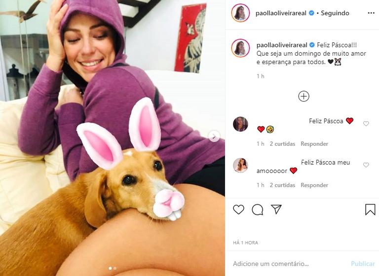 Paolla Oliveira cachorro