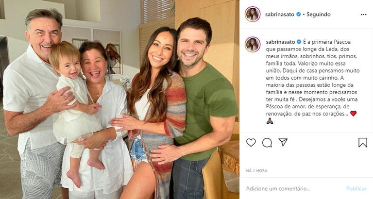 Sabrina Sato mostra Páscoa