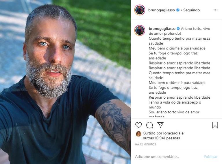 Bruno Gagliasso comemora aniversário com letra de música