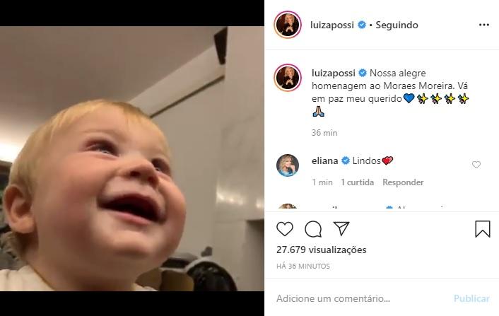 Luiza Possi usa as redes para homenagear Moraes Moreira