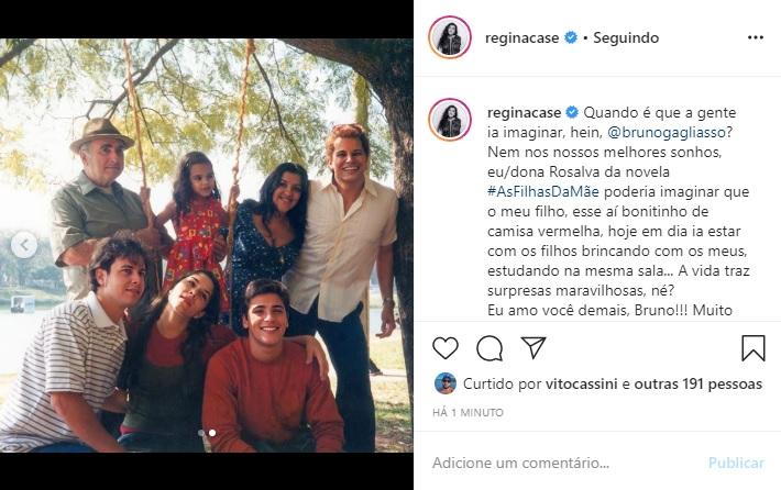 Regina Casé homenageia Bruno Gagliasso em seu aniversário