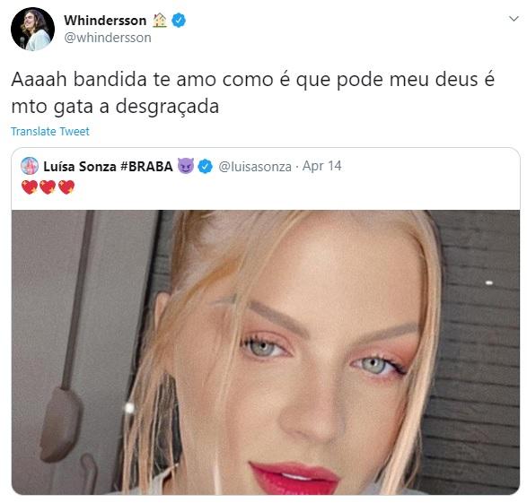 Whindersson Nunes tieta Luísa Sonza nas redes sociais