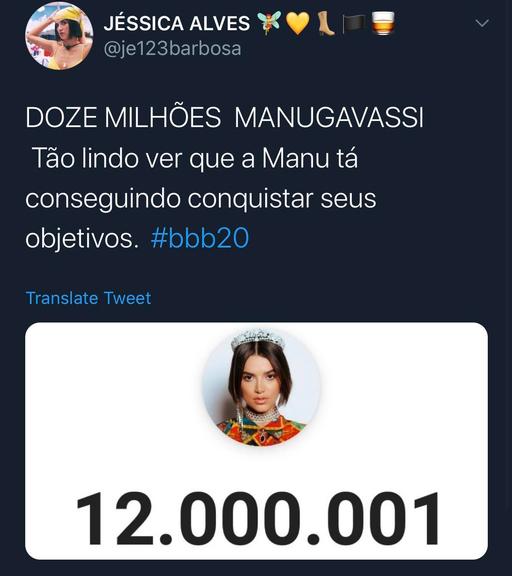 Manu Gavassi atinge 12 milhões de seguidores nas redes