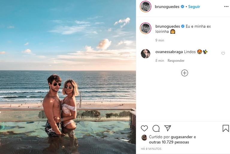 Bruno Guedes relembra momento com Jade Seba