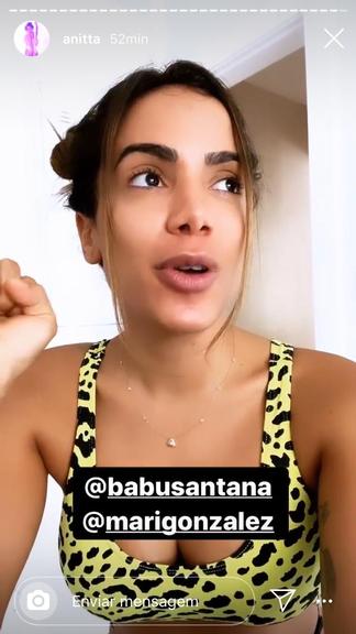 Anitta promete live caso Babu e Mari fiquem na casa do BBB20