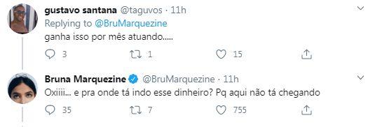 Bruna Marquezine responde seguidor e fala sobre glamourização da profissão