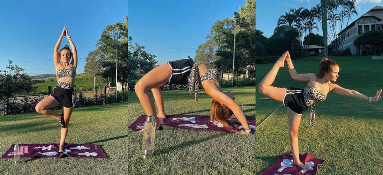 Em quarentena, Larissa Manoela aproveita para meditar