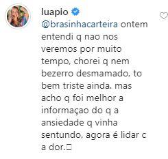 Luana Piovani critica mãe de Pedro Scooby e fala sobre saudade do namorado, Ofek Malka