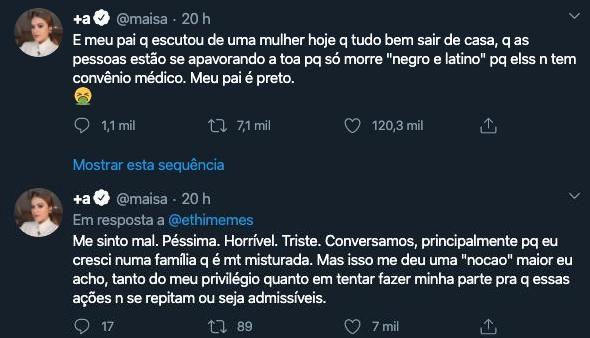 Maisa desabafa após caso de racismo contra seu pai