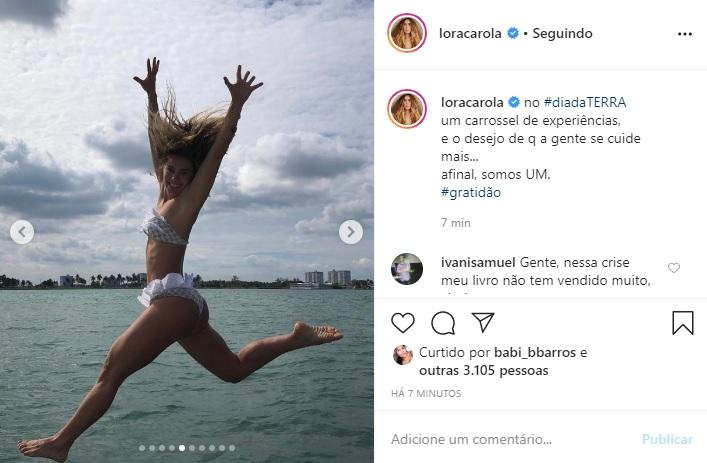 Carolina Dieckmann faz homenagem ao Dia da Terra