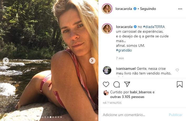 Carolina Dieckmann faz homenagem ao Dia da Terra