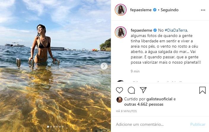 Fernanda Paes Leme faz homenagem ao Dia da Terra