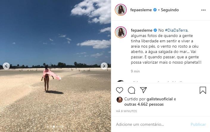 Fernanda Paes Leme faz homenagem ao Dia da Terra