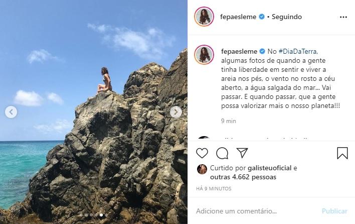 Fernanda Paes Leme faz homenagem ao Dia da Terra