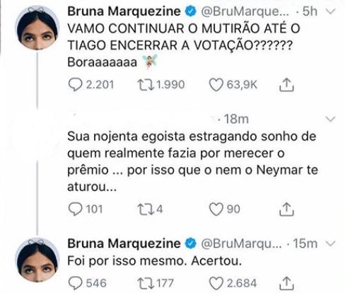 Internauta xinga Bruna Marquezine