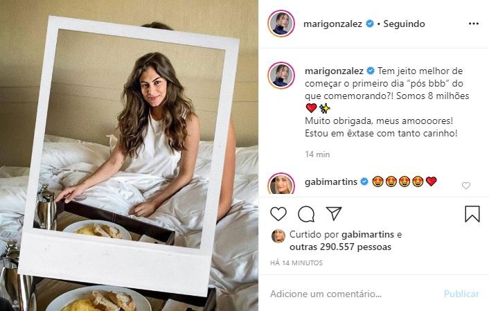 Mari Gonzalez alcança 8 milhões de seguidores nas redes