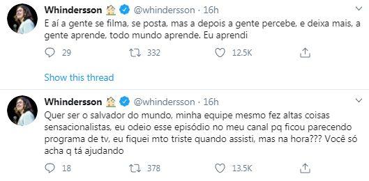  Whindersson Nunes defende Rafa e revela para quem está torcendo no BBB20