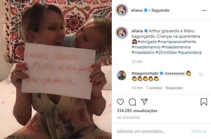 Eliana conquista 25 milhões de seguidores e agradece