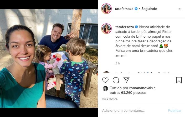 Thais Fersoza mostra seu dia com Michel Teló e os filhos