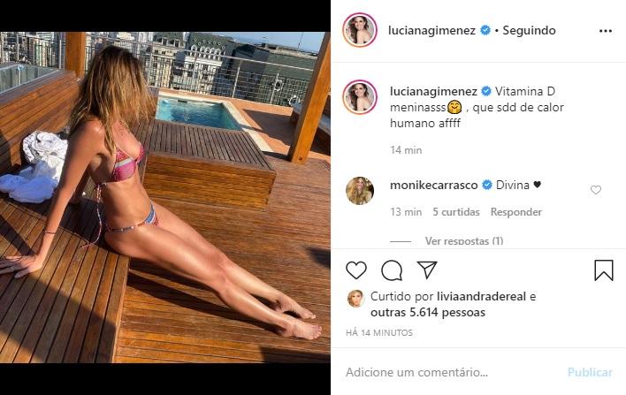 Luciana Gimenez mostra o corpão em foto de biquíni