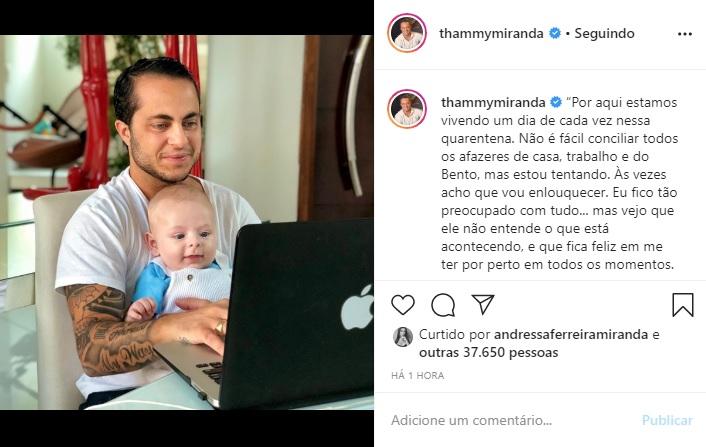 Thammy Miranda e Bento arrancam elogios em clique nas redes