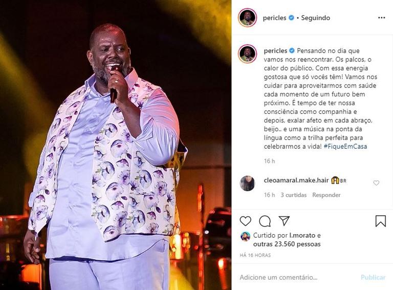 Péricles revela estar com saudade dos palcos e dos fãs