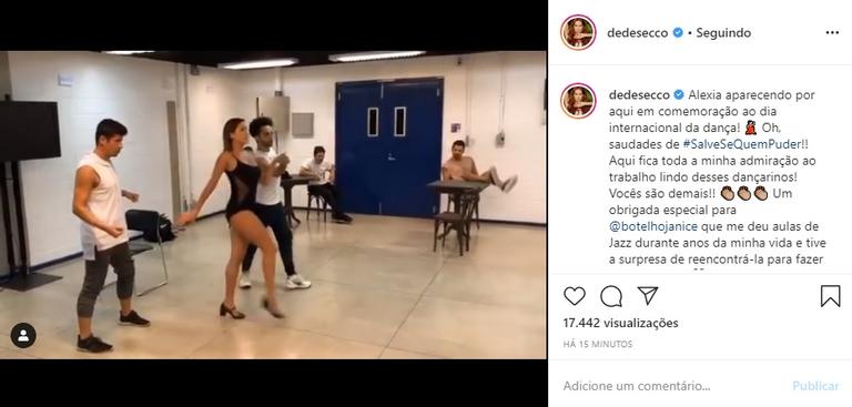 Deborah Secco usa as redes para celebrar o Dia da Dança