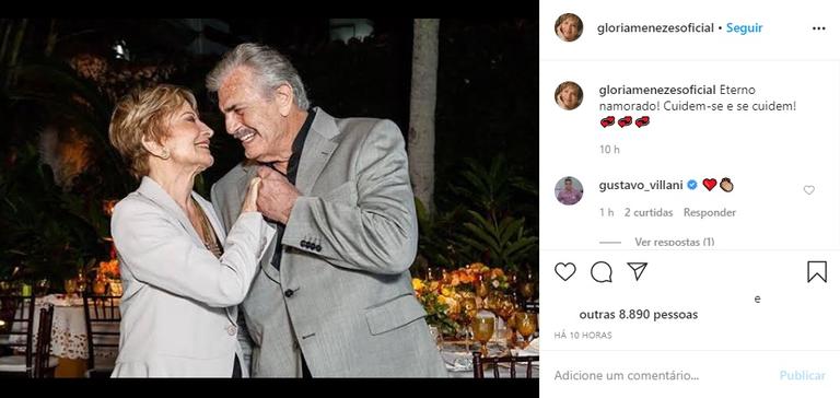 Glória Menezes faz homenagem fofa a Tarcísio Meira