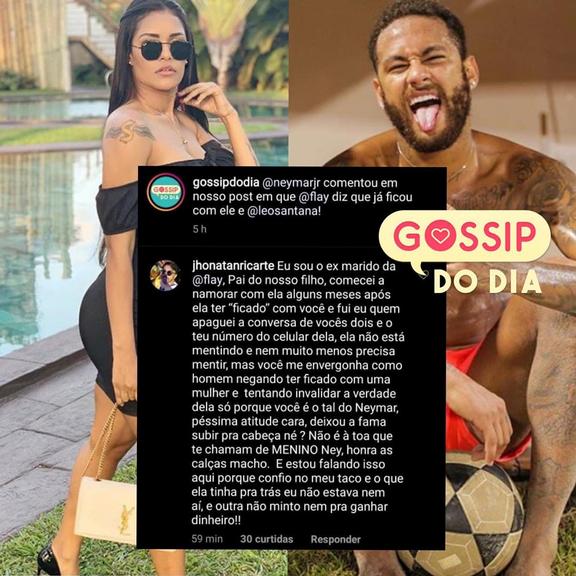 Ex-marido de Flayslane confirma que cantora ficou com Neymar