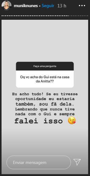 Ex-BBB Munik Nunes nega affair com Gui Araújo