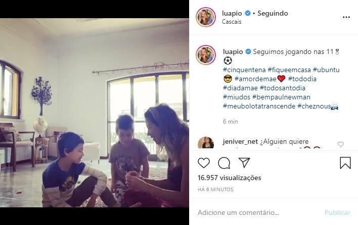 Luana Piovani aproveita o dia brincando com os filhos