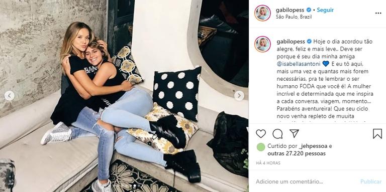 Gabi Lopes faz homenagem para Isabella Santoni